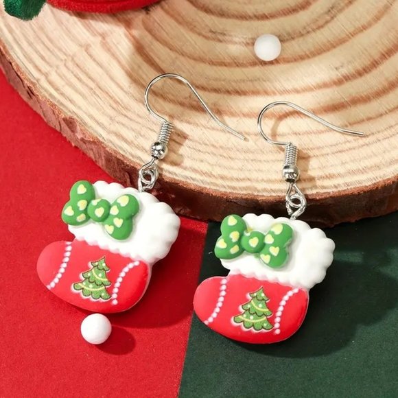3/$12~Christmas Stocking Earrings - Picture 2 of 4